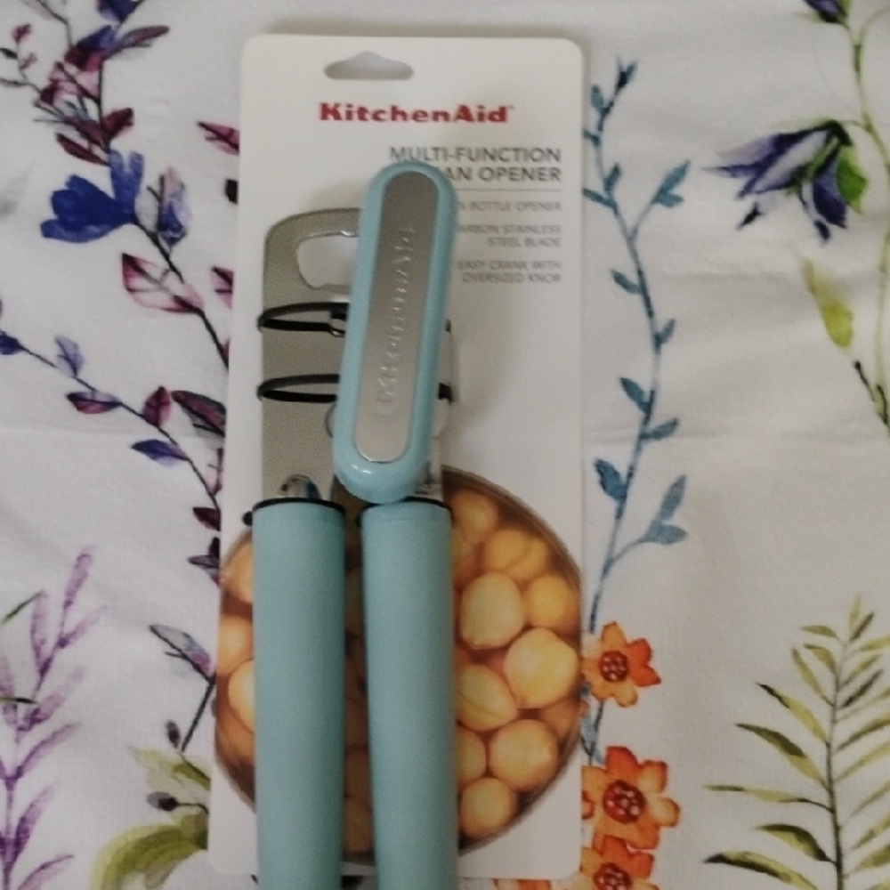 KitchenAid Can Opener with Light Blue Handles